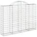 Paniers à gabions arqués 12 pcs 200x30x140/160 cm Fer galvanisé - Photo n°3