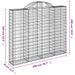 Paniers à gabions arqués 12 pcs 200x30x160/180 cm Fer galvanisé - Photo n°6