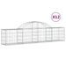 Paniers à gabions arqués 12 pcs 200x30x40/60 cm Fer galvanisé - Photo n°2