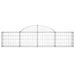 Paniers à gabions arqués 12 pcs 200x30x40/60 cm Fer galvanisé - Photo n°4