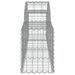 Paniers à gabions arqués 12 pcs 200x30x40/60 cm Fer galvanisé - Photo n°5