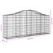 Paniers à gabions arqués 12 pcs 200x30x80/100 cm Fer galvanisé - Photo n°6