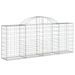 Paniers à gabions arqués 12 pcs 200x30x80/100 cm Fer galvanisé - Photo n°3