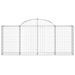 Paniers à gabions arqués 12 pcs 200x30x80/100 cm Fer galvanisé - Photo n°4