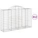 Paniers à gabions arqués 12 pcs 200x50x120/140 cm Fer galvanisé - Photo n°2