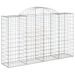 Paniers à gabions arqués 12 pcs 200x50x120/140 cm Fer galvanisé - Photo n°3