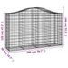 Paniers à gabions arqués 12 pcs 200x50x120/140 cm Fer galvanisé - Photo n°6