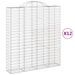 Paniers à gabions arqués 12 pcs 200x50x220/240 cm Fer galvanisé - Photo n°2