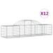 Paniers à gabions arqués 12 pcs 200x50x40/60 cm fer galvanisé - Photo n°2