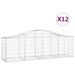 Paniers à gabions arqués 12 pcs 200x50x60/80 cm Fer galvanisé - Photo n°2