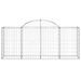 Paniers à gabions arqués 12 pcs 200x50x80/100 cm Fer galvanisé - Photo n°4