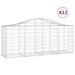 Paniers à gabions arqués 12 pcs 200x50x80/100 cm Fer galvanisé - Photo n°2