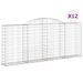 Paniers à gabions arqués 12 pcs 300x30x120/140 cm fer galvanisé - Photo n°2