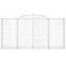 Paniers à gabions arqués 12 pcs 300x50x140/160 cm fer galvanisé - Photo n°4