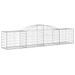 Paniers à gabions arqués 12 pcs 300x50x60/80 cm fer galvanisé - Photo n°3