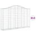 Paniers à gabions arqués 13 pcs 200x30x120/140 cm Fer galvanisé - Photo n°2