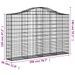 Paniers à gabions arqués 13 pcs 200x30x120/140 cm Fer galvanisé - Photo n°6