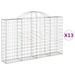 Paniers à gabions arqués 13 pcs 200x30x120/140 cm Fer galvanisé - Photo n°2