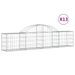 Paniers à gabions arqués 13 pcs 200x30x40/60 cm Fer galvanisé - Photo n°2