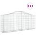 Paniers à gabions arqués 13 pcs 200x30x80/100 cm Fer galvanisé - Photo n°2