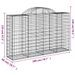 Paniers à gabions arqués 13 pcs 200x50x120/140 cm Fer galvanisé - Photo n°6