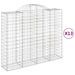 Paniers à gabions arqués 13 pcs 200x50x160/180 cm Fer galvanisé - Photo n°2