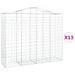 Paniers à gabions arqués 13 pcs 200x50x160/180 cm Fer galvanisé - Photo n°2