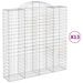 Paniers à gabions arqués 13 pcs 200x50x200/220 cm Fer galvanisé - Photo n°2