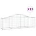 Paniers à gabions arqués 13 pcs 200x50x60/80 cm Fer galvanisé - Photo n°2