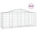 Paniers à gabions arqués 13 pcs 200x50x80/100 cm Fer galvanisé - Photo n°2