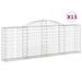 Paniers à gabions arqués 13 pcs 300x30x100/120 cm fer galvanisé - Photo n°2