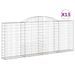 Paniers à gabions arqués 13 pcs 300x30x120/140 cm fer galvanisé - Photo n°2