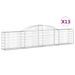 Paniers à gabions arqués 13 pcs 300x30x60/80 cm Fer galvanisé - Photo n°2