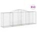 Paniers à gabions arqués 13 pcs 300x50x100/120 cm fer galvanisé - Photo n°2