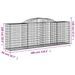 Paniers à gabions arqués 13 pcs 300x50x100/120 cm fer galvanisé - Photo n°6