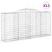 Paniers à gabions arqués 13 pcs 300x50x140/160 cm fer galvanisé - Photo n°2