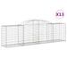 Paniers à gabions arqués 13 pcs 300x50x80/100 cm fer galvanisé - Photo n°2