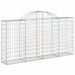 Paniers à gabions arqués 14 pcs 200x30x100/120 cm Fer galvanisé - Photo n°3