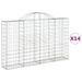 Paniers à gabions arqués 14 pcs 200x30x120/140 cm Fer galvanisé - Photo n°2