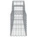 Paniers à gabions arqués 14 pcs 200x30x40/60 cm Fer galvanisé - Photo n°5