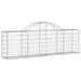 Paniers à gabions arqués 14 pcs 200x30x60/80 cm Fer galvanisé - Photo n°3