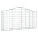 Paniers à gabions arqués 14 pcs 200x50x100/120 cm fer galvanisé - Photo n°3