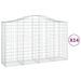 Paniers à gabions arqués 14 pcs 200x50x120/140 cm Fer galvanisé - Photo n°2