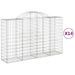 Paniers à gabions arqués 14 pcs 200x50x120/140 cm Fer galvanisé - Photo n°2