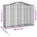 Paniers à gabions arqués 14 pcs 200x50x140/160 cm Fer galvanisé - Photo n°6