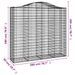 Paniers à gabions arqués 14 pcs 200x50x180/200 cm Fer galvanisé - Photo n°6