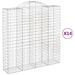 Paniers à gabions arqués 14 pcs 200x50x200/220 cm Fer galvanisé - Photo n°2