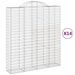 Paniers à gabions arqués 14 pcs 200x50x220/240 cm Fer galvanisé - Photo n°2