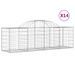 Paniers à gabions arqués 14 pcs 200x50x60/80 cm fer galvanisé - Photo n°2