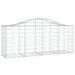 Paniers à gabions arqués 14 pcs 200x50x80/100 cm Fer galvanisé - Photo n°3